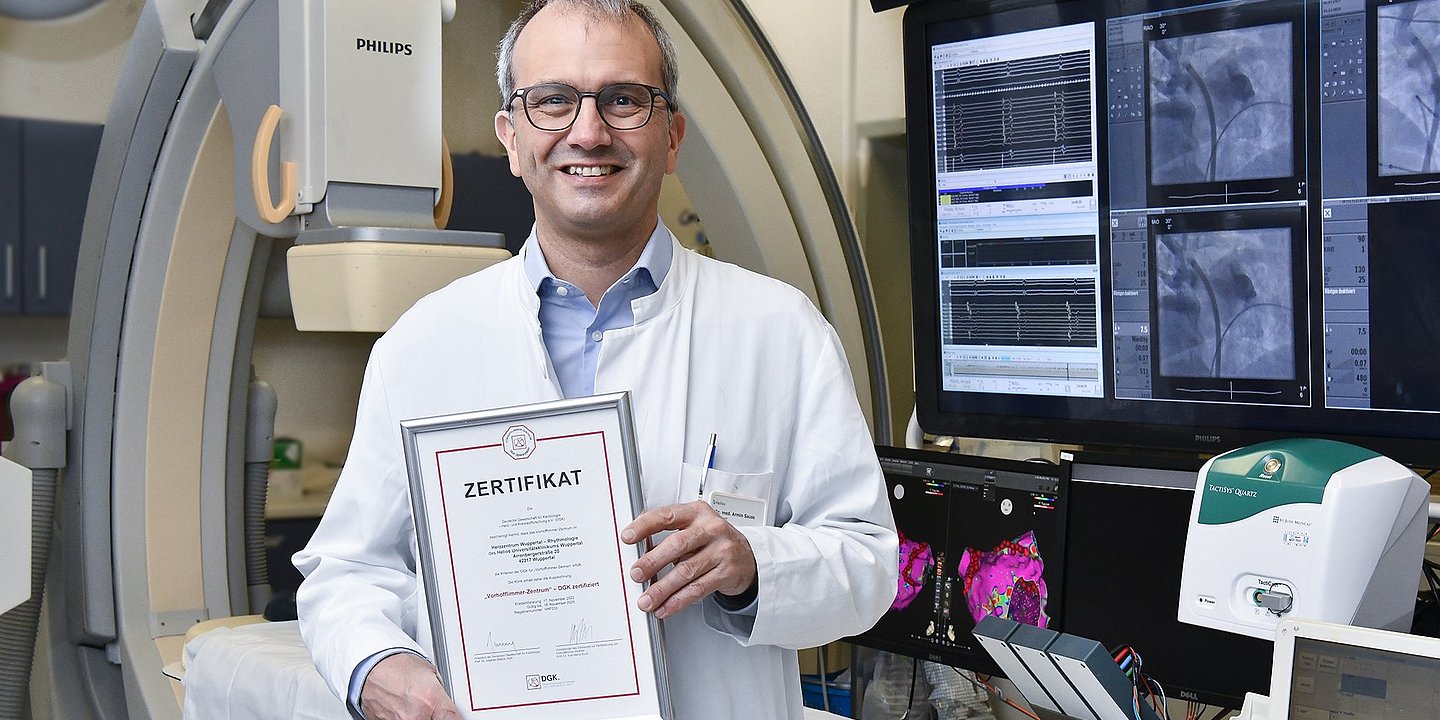 Department of Rhythmology at Helios Heart Center Wuppertal is certified atrial fibrillation center